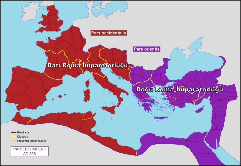 Batı Roma İmparatorluğu Haritası
