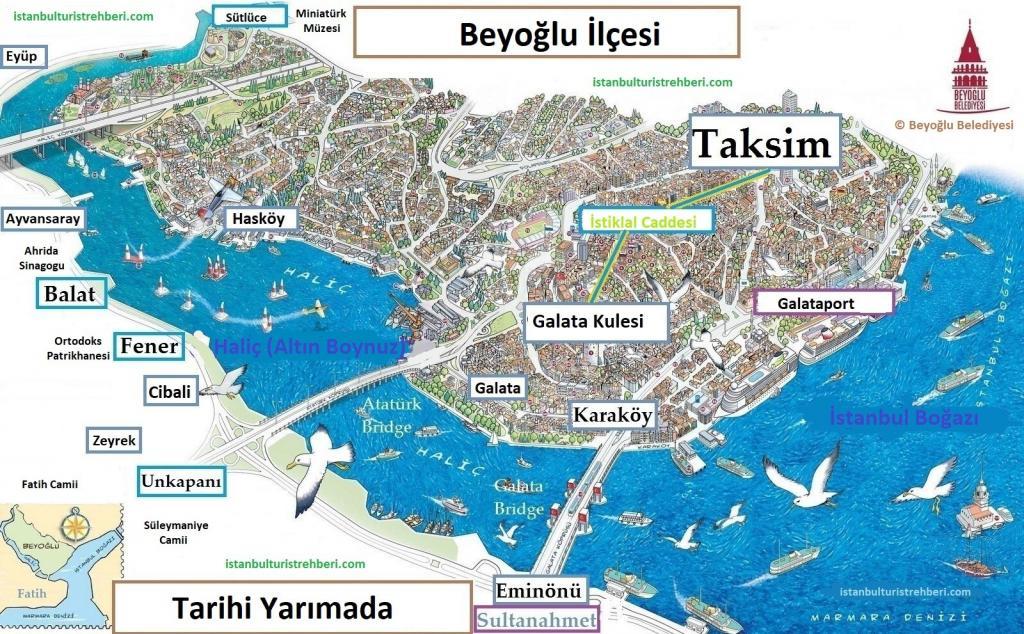 İstanbul Haliç Altın Boynuz Haritası